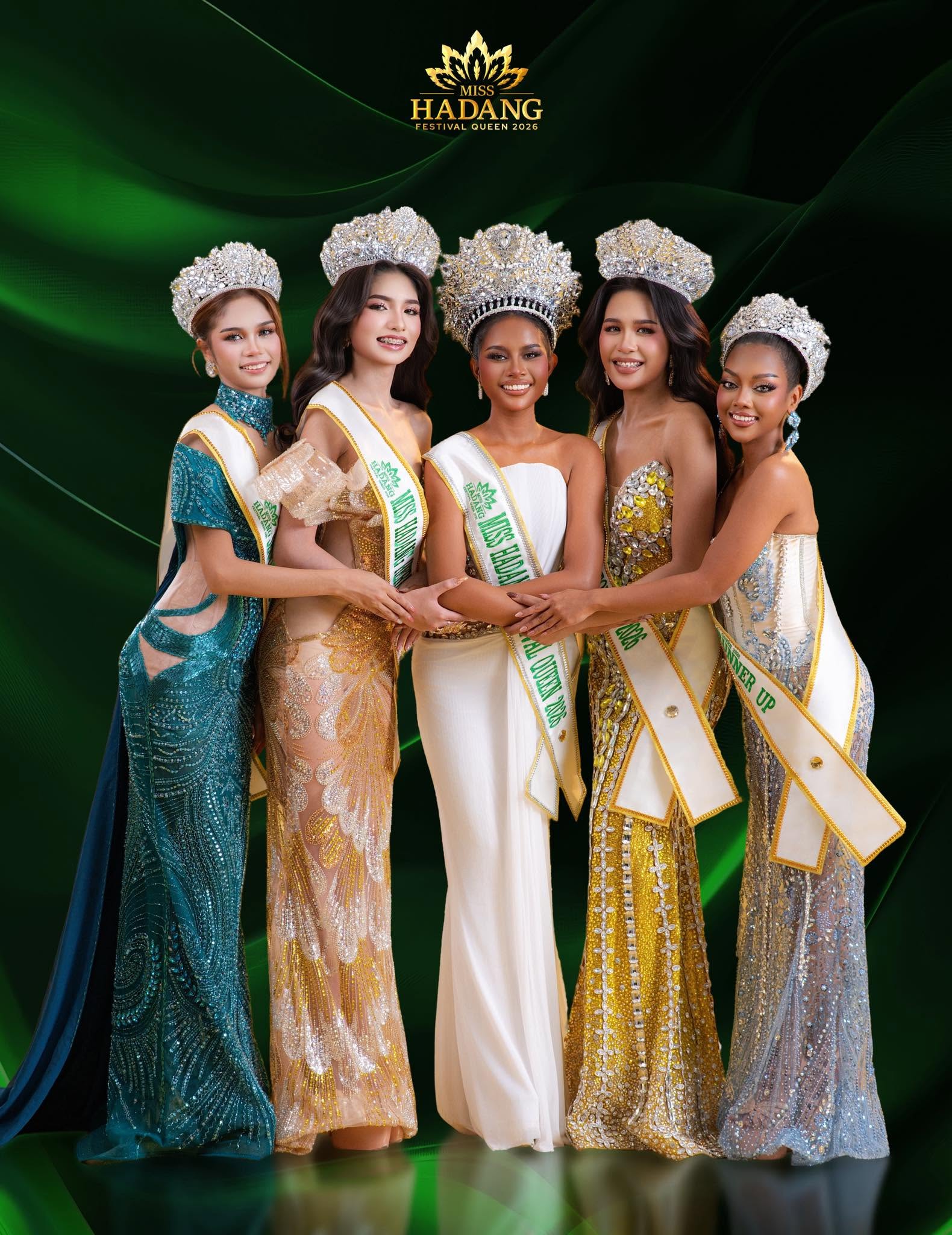 The Miss Hadang Festival Queen 2026 court following the coronation night at the Calbayog City Sports Center. (Photo courtesy of Miss Hadang)